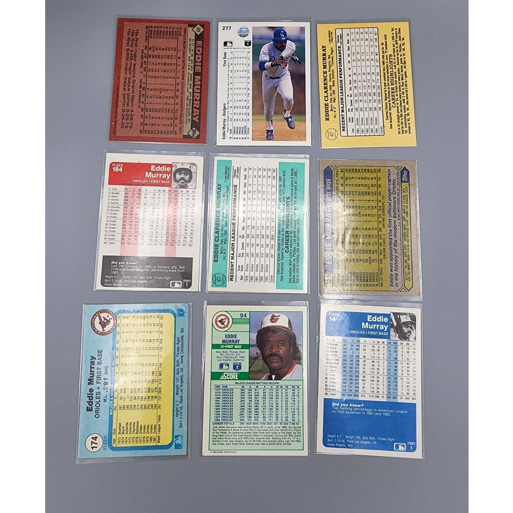Eddie Murray, Orioles, Lot of 12 Baseball Cards from the 1990s - Picture 3 of 7